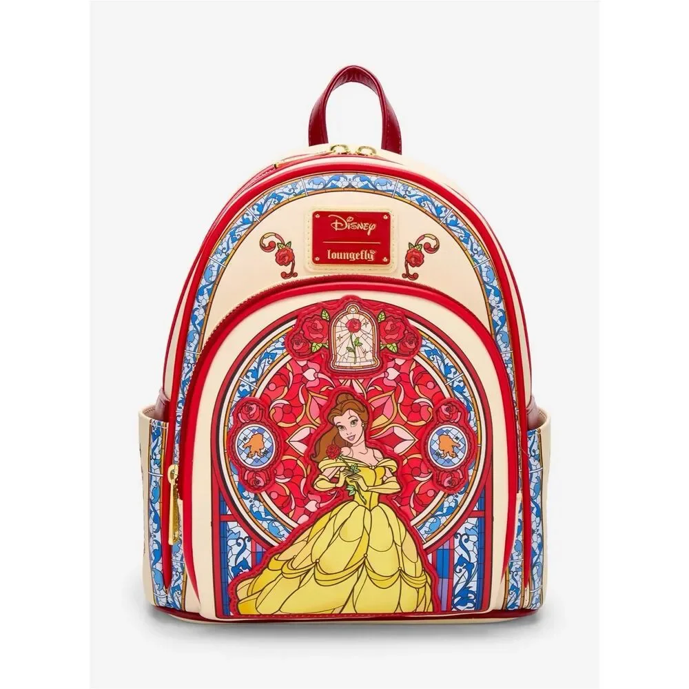 Loungefly Disney Beauty & the Beast Belle Stained Glass Portrait Mini Backpack